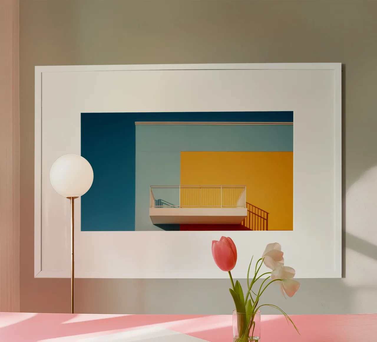 Balcon minimaliste poster da Affiches Minimalistes