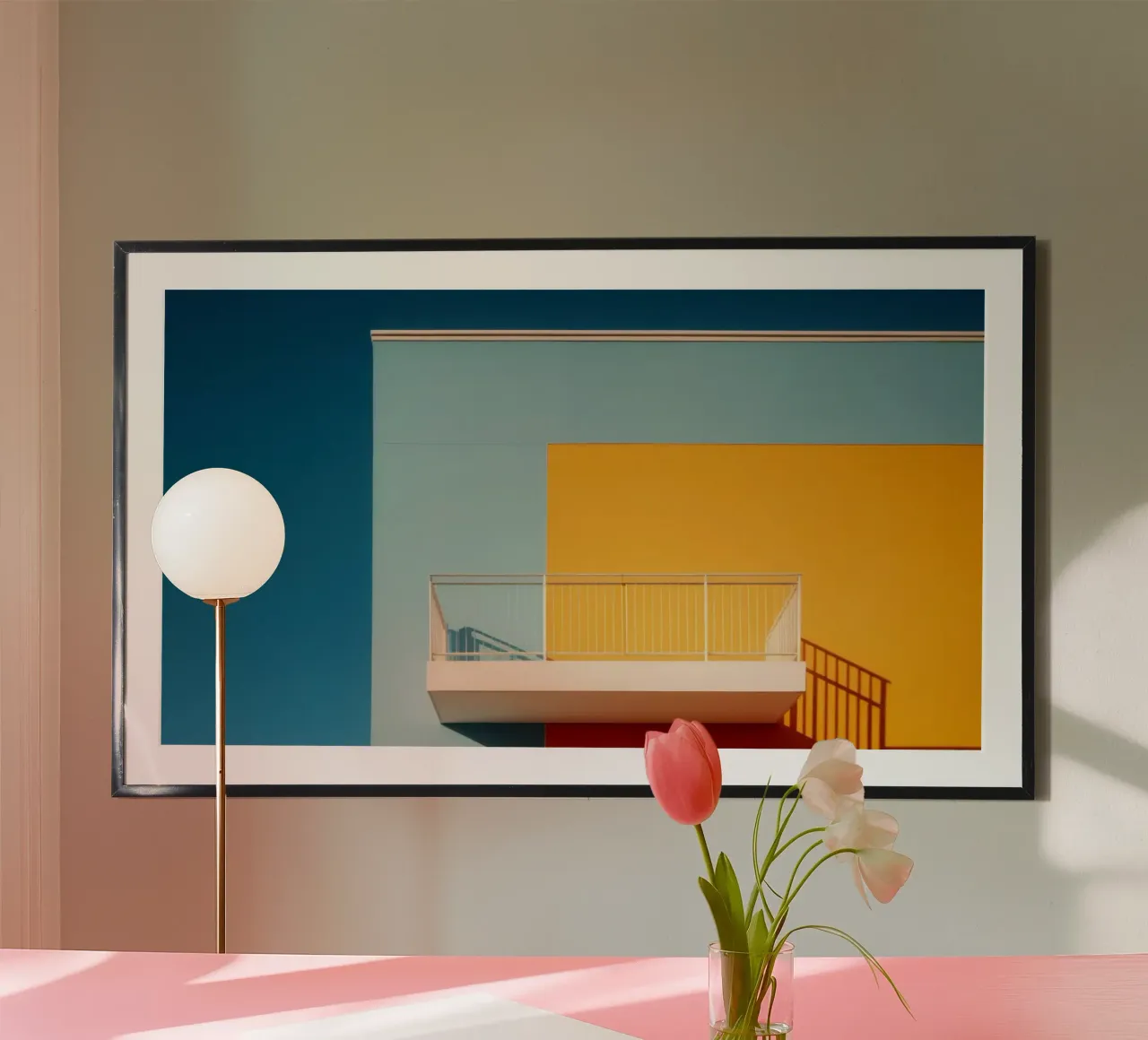 Balcon minimaliste poster da Affiches Minimalistes