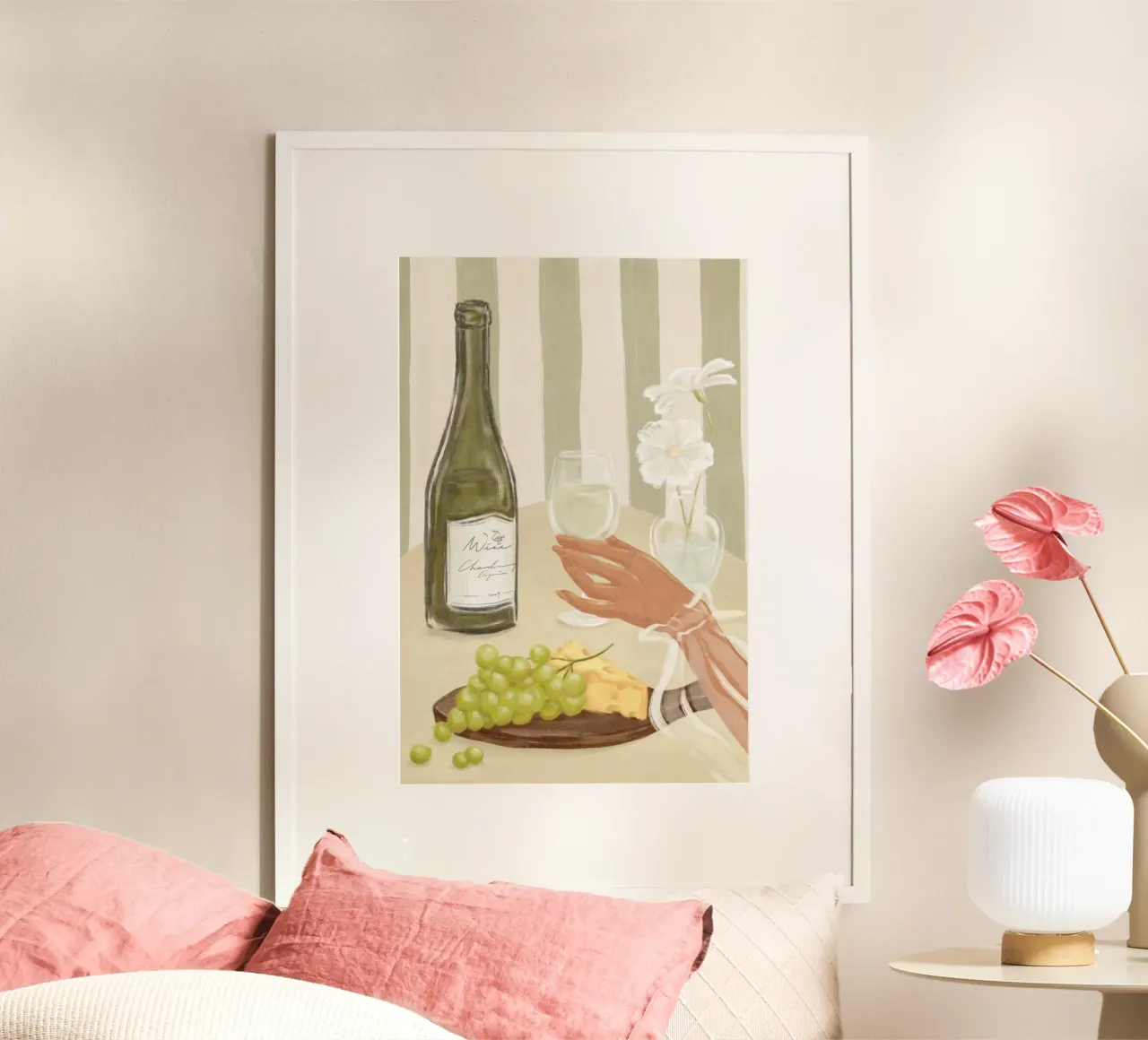 Time for Wine Print hahnemühle by Lonnieprints