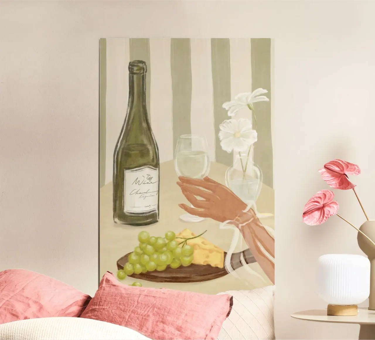 Time for Wine Print hahnemühle by Lonnieprints