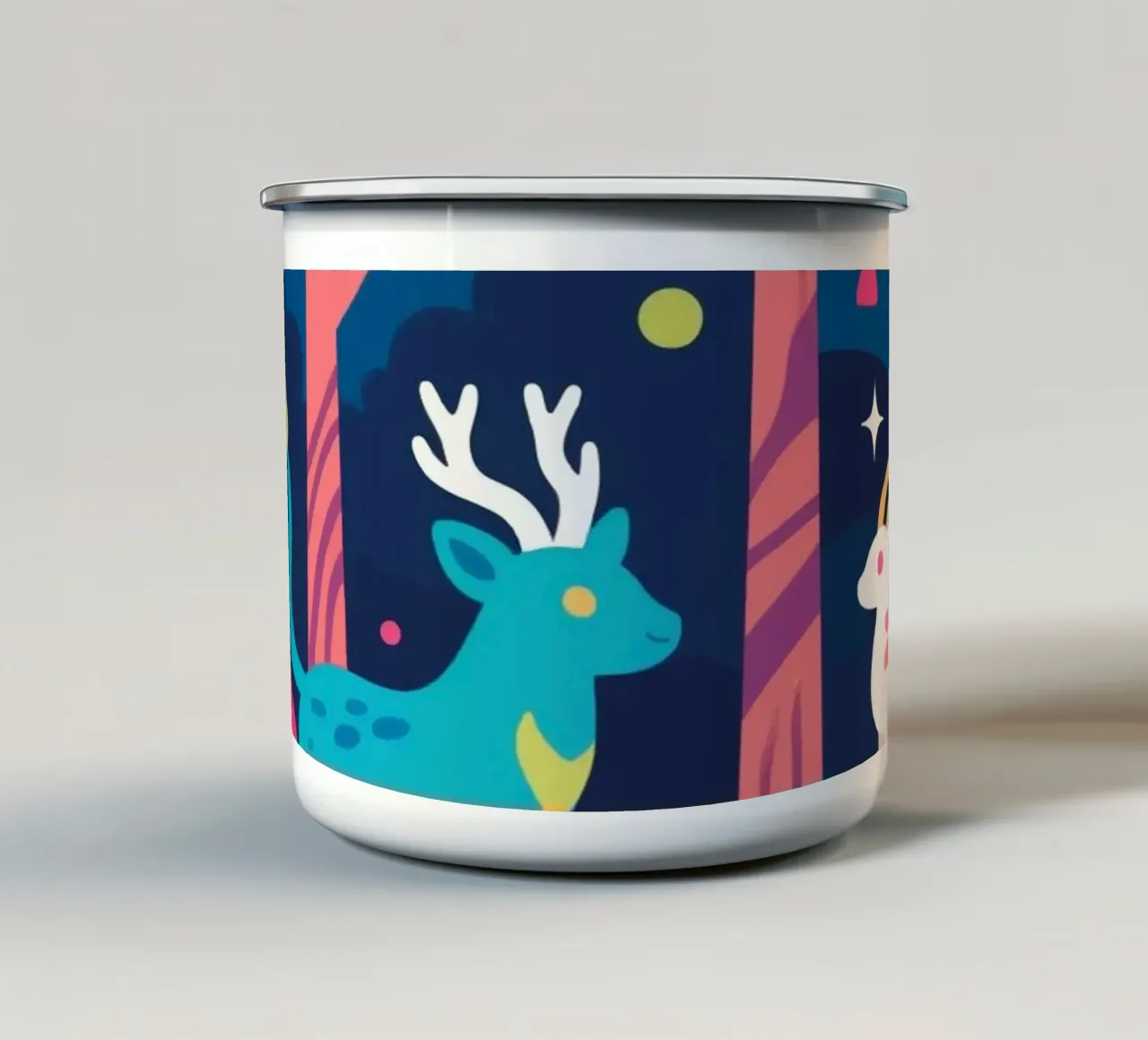 Carino il bosco dei cervi tazza in smalto da knowledge
