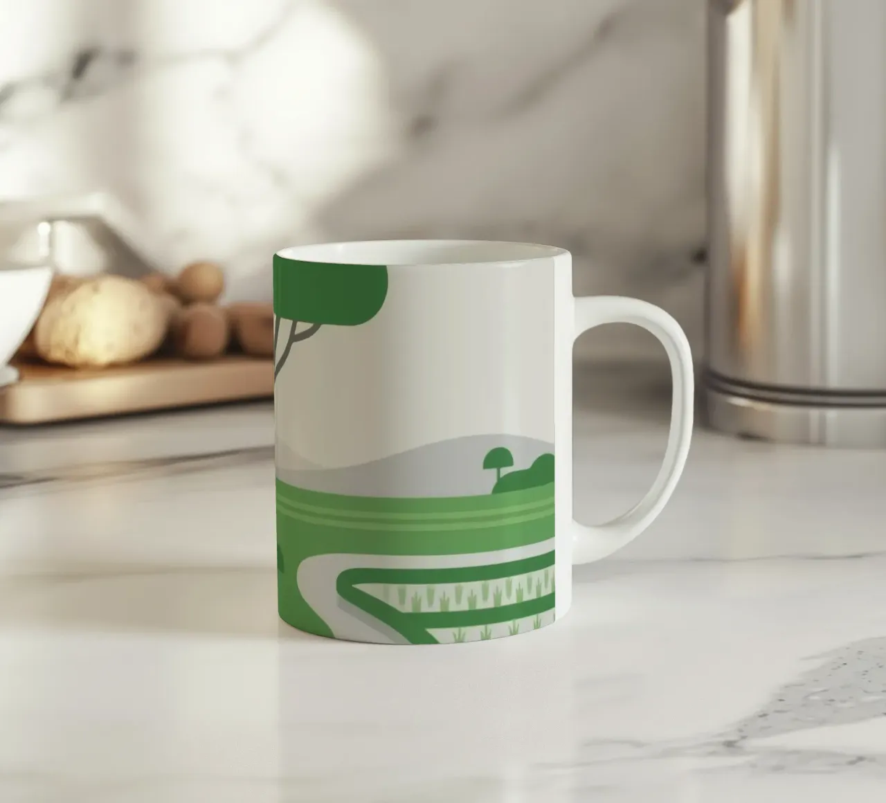 Contadini nelle risaie tazza in ceramica da knowledge