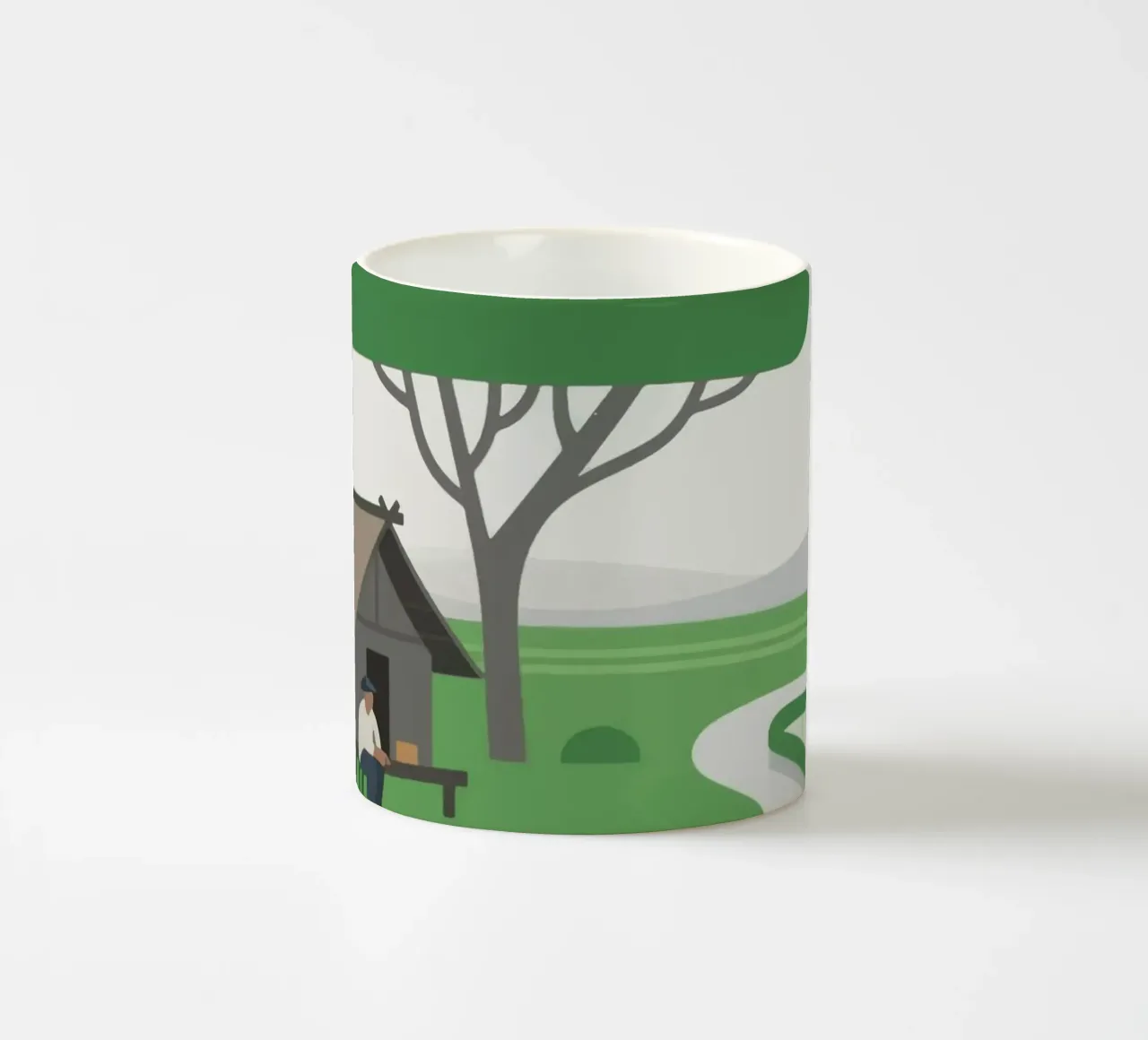 Contadini nelle risaie tazza in ceramica da knowledge