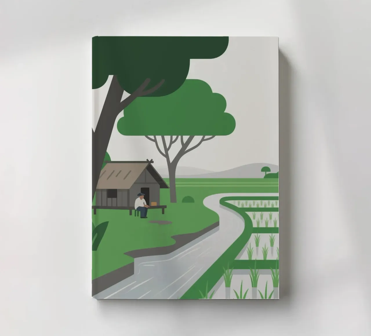 Farmers in the rice fields notebook by knowledge