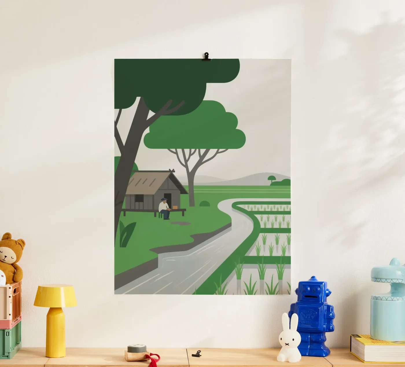 Contadini nelle risaie poster da knowledge