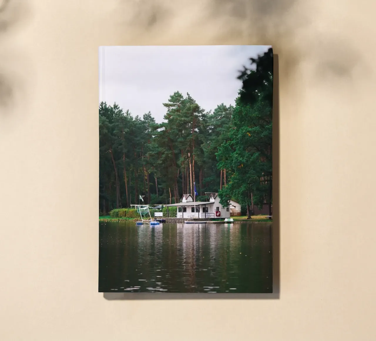 The house by the lake in the forest | A day in autumn | Real photo notebook by Bold and Retro