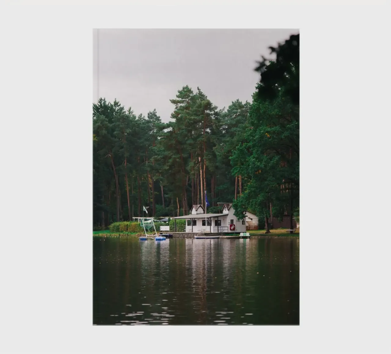 The house by the lake in the forest | A day in autumn | Real photo notebook by Bold and Retro