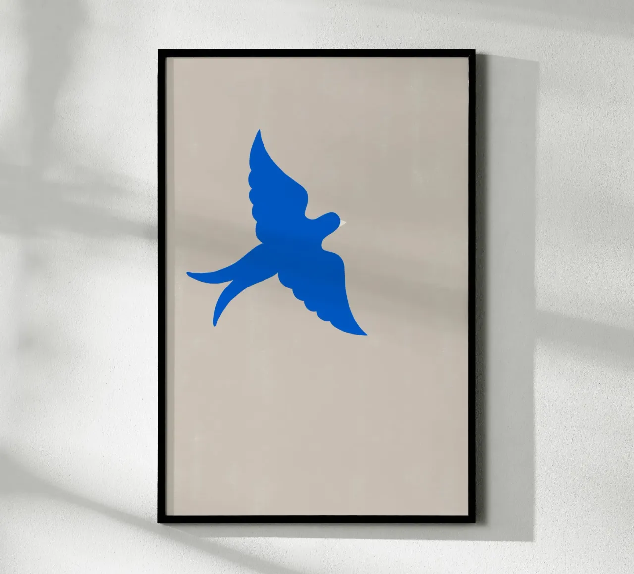 Blue Bird poster avec cadre en aluminium de treechild