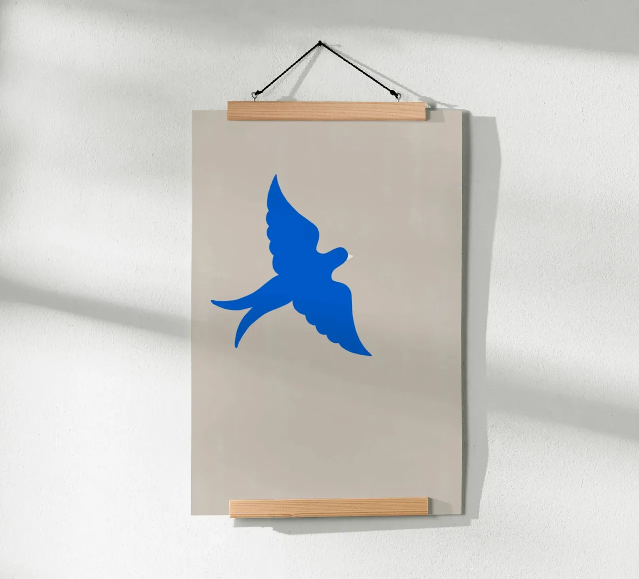 Blue Bird poster avec cadre en aluminium de treechild
