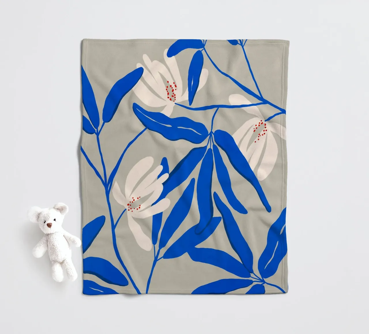 Bleu Et Blanc coperta in pile da treechild