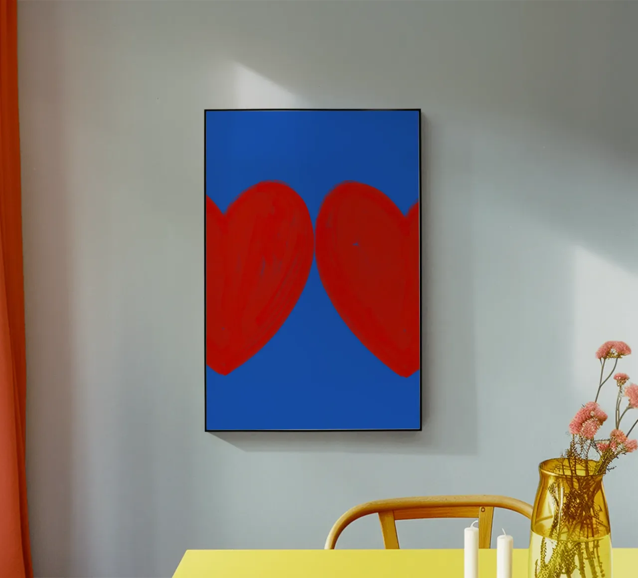 Two Hearts acrylic glass by treechild