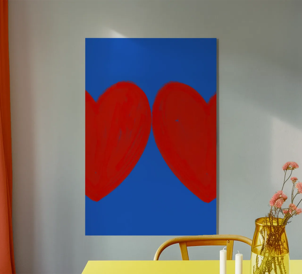 Two Hearts acrylic glass by treechild