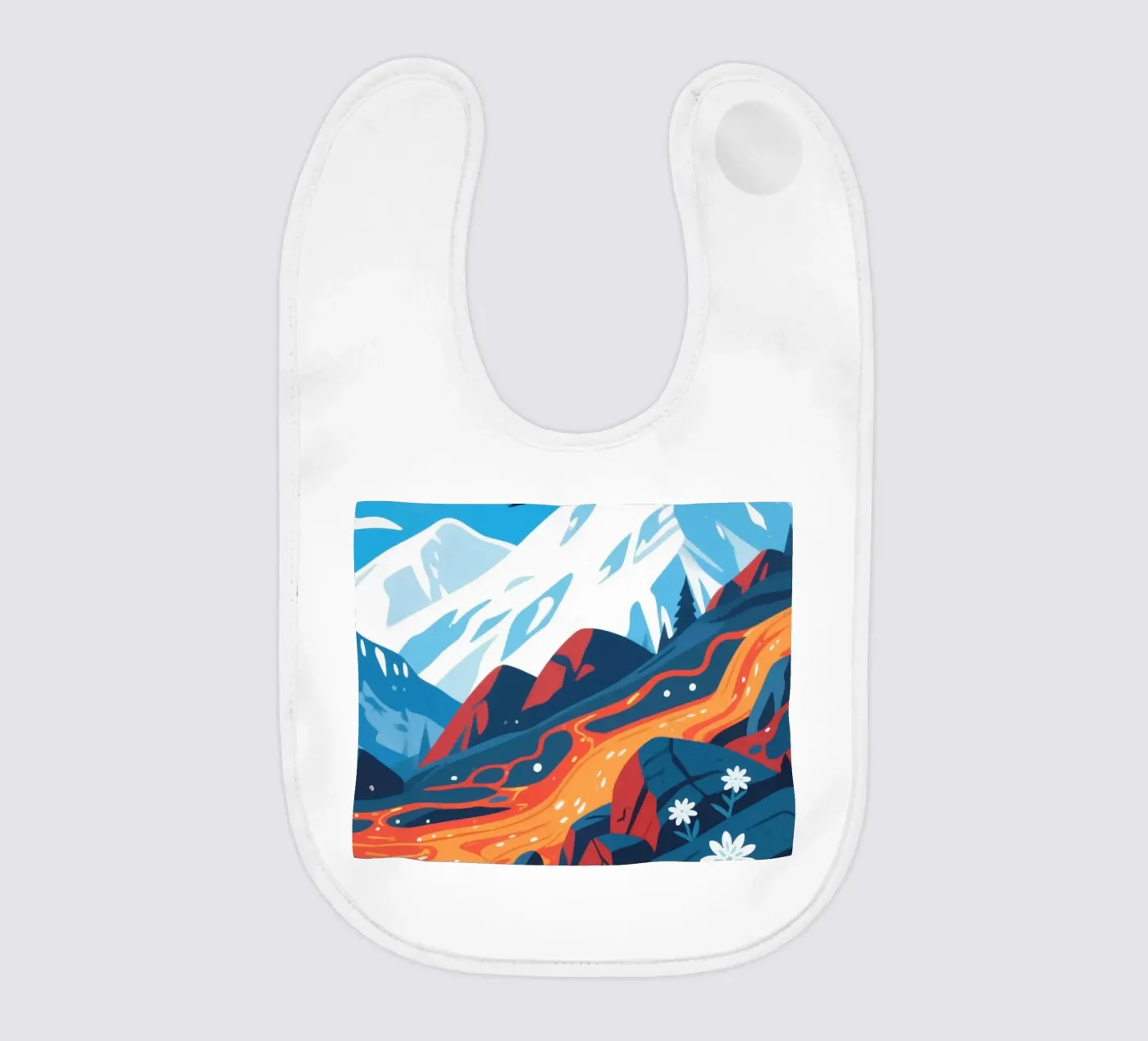 Volcano baby bib by knowledge