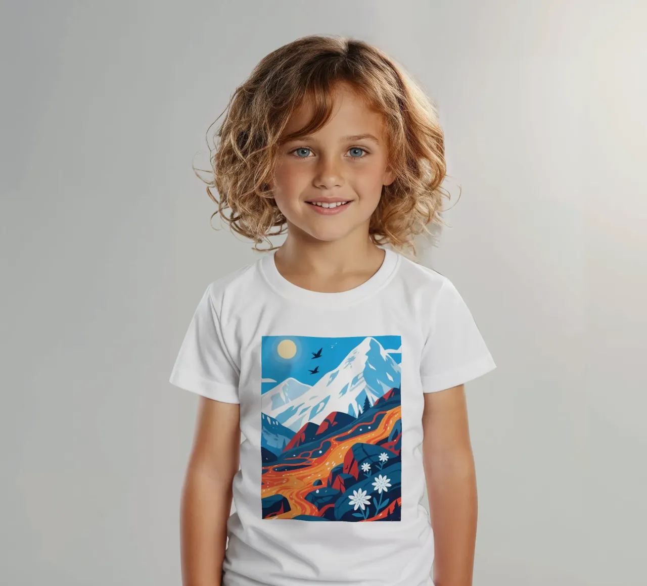 Vulcano t-shirt bambini da knowledge
