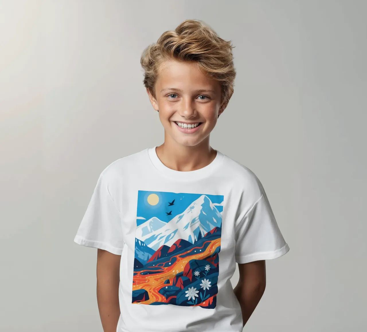 Vulcano t-shirt bambini da knowledge