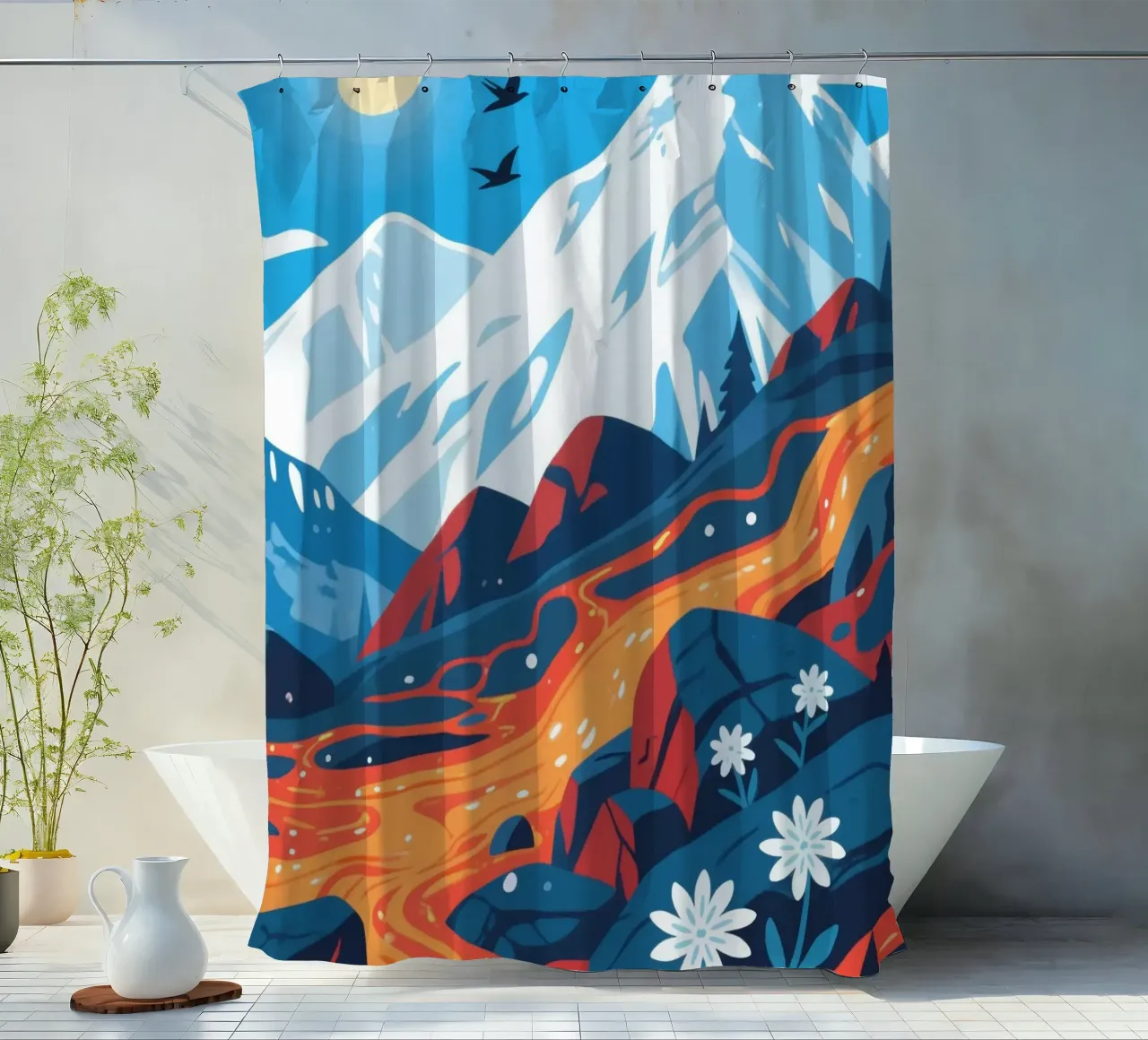 Vulkan Duschvorhang von knowledge