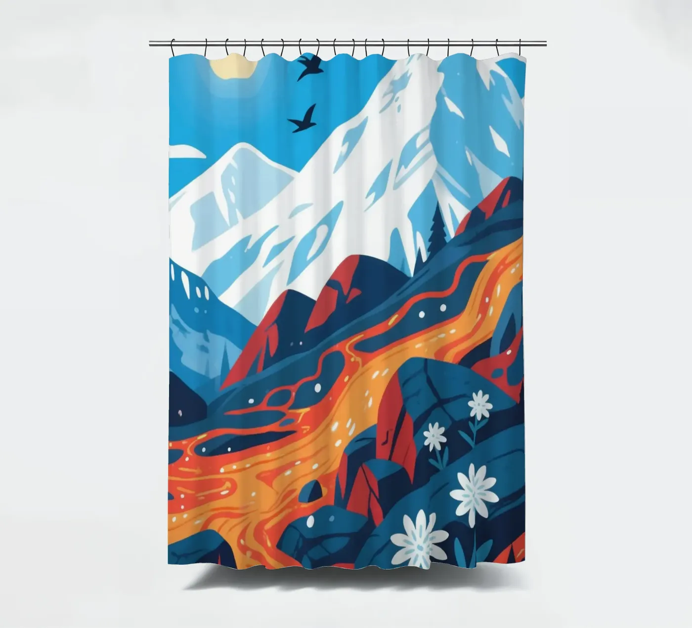 Vulkan Duschvorhang von knowledge