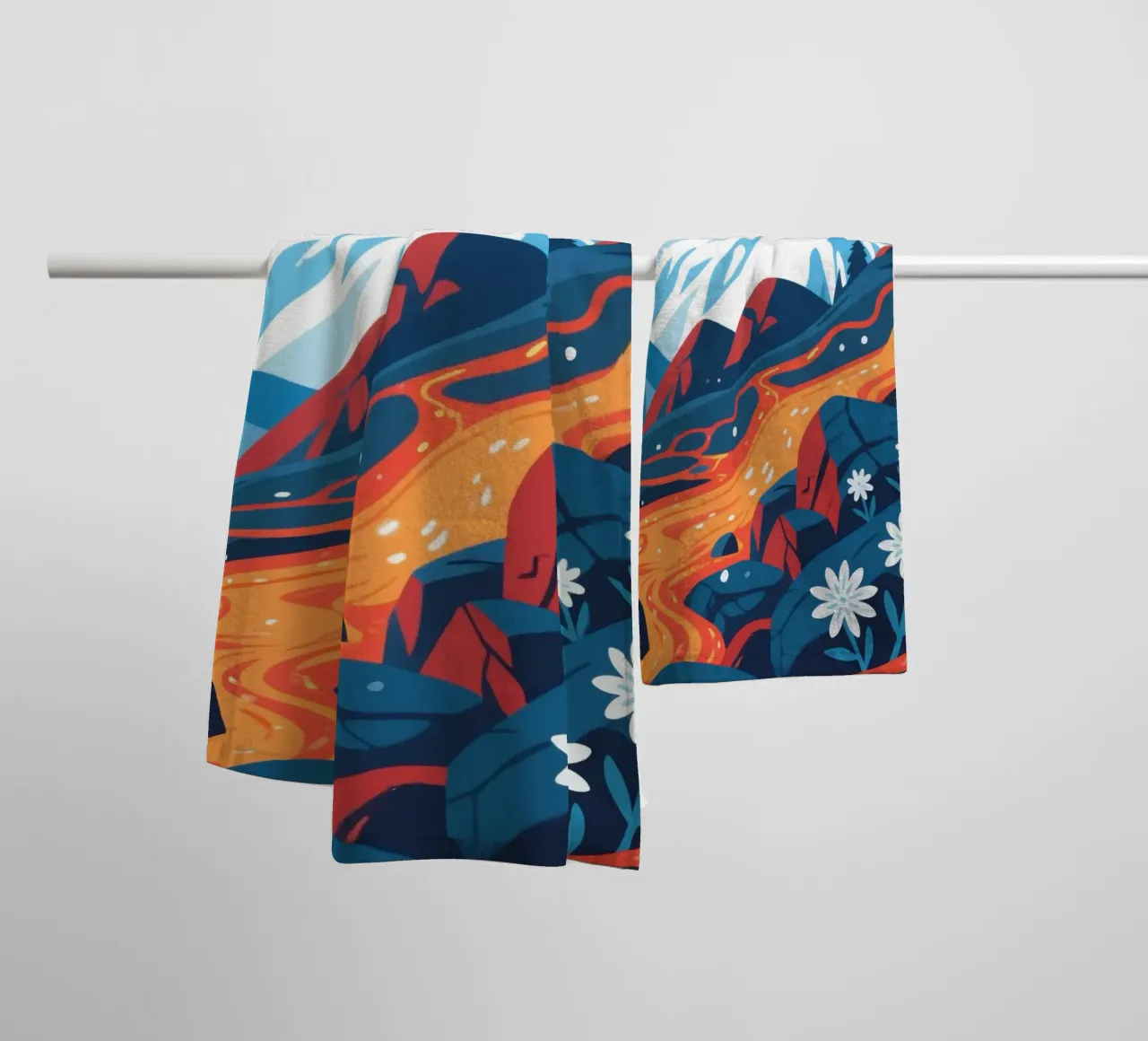 Vulcano asciugamano da bagno da knowledge