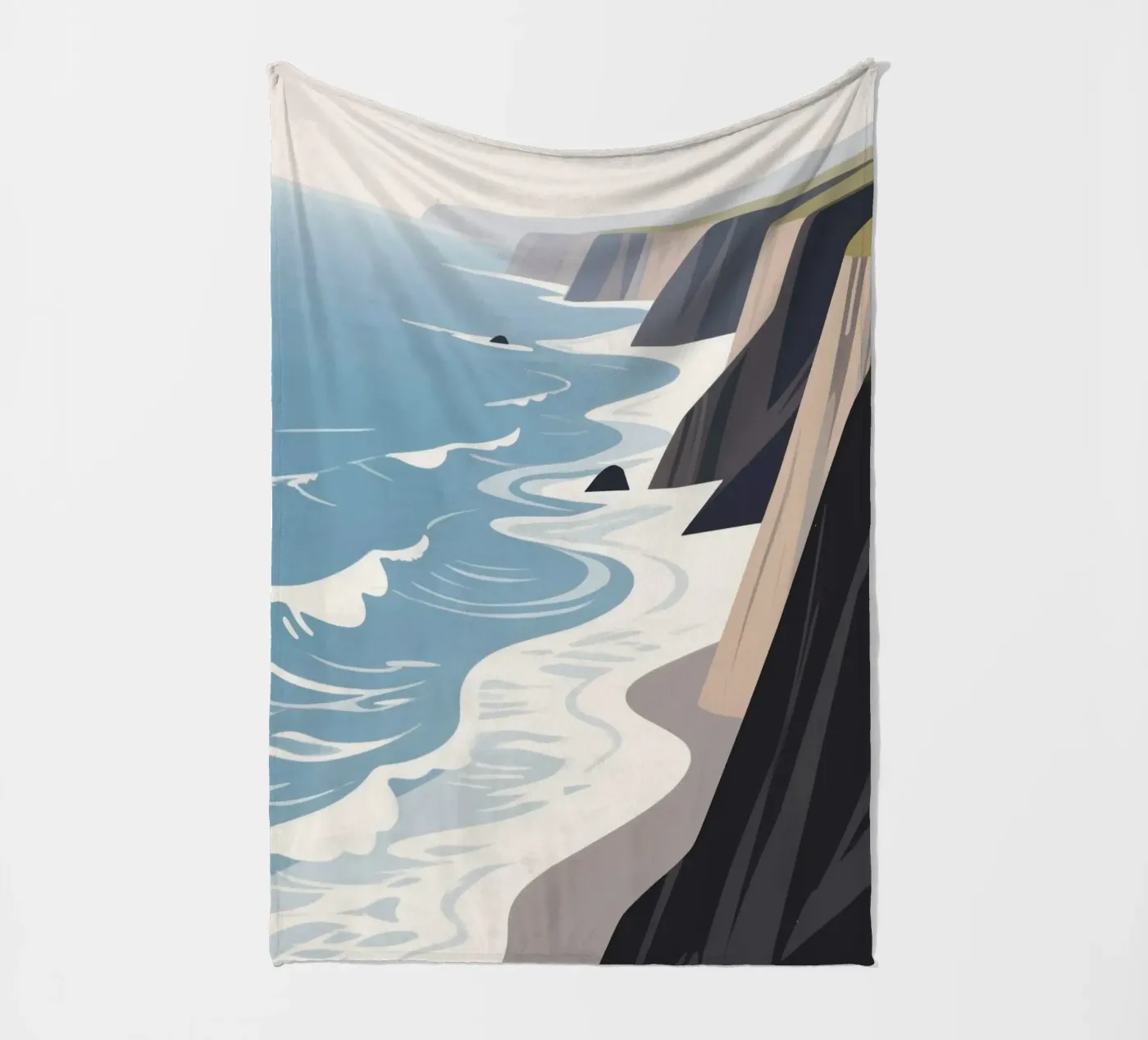 Ocean Clift Fleecedecke von knowledge