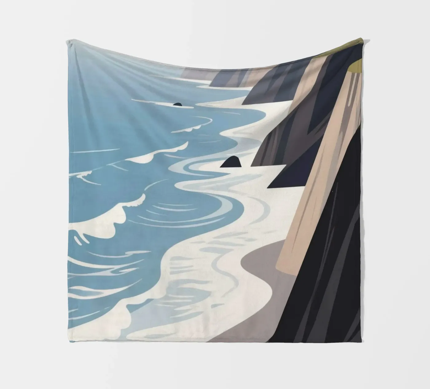 Ocean Clift Fleecedecke von knowledge