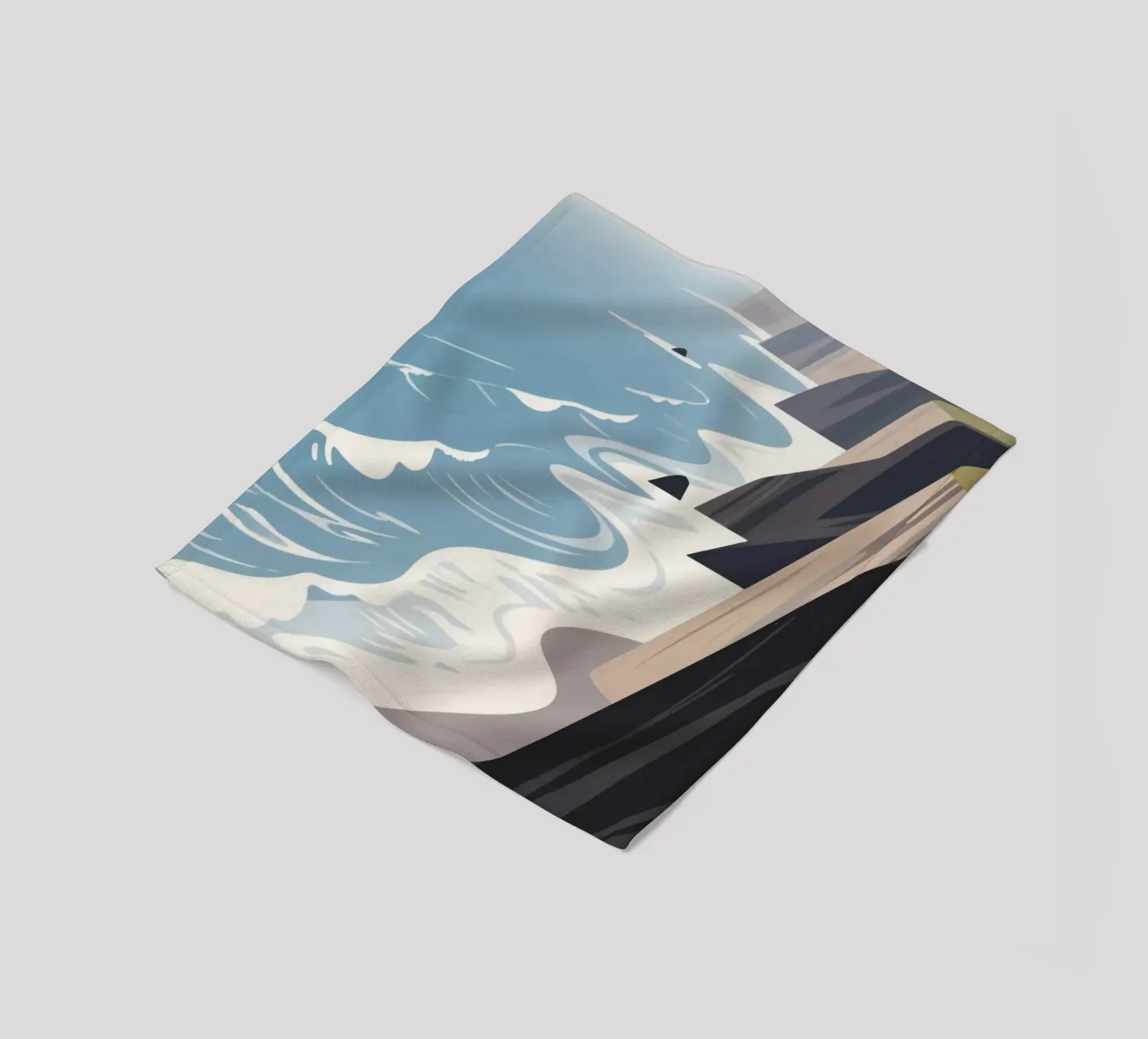 Ocean Clift Fleecedecke von knowledge
