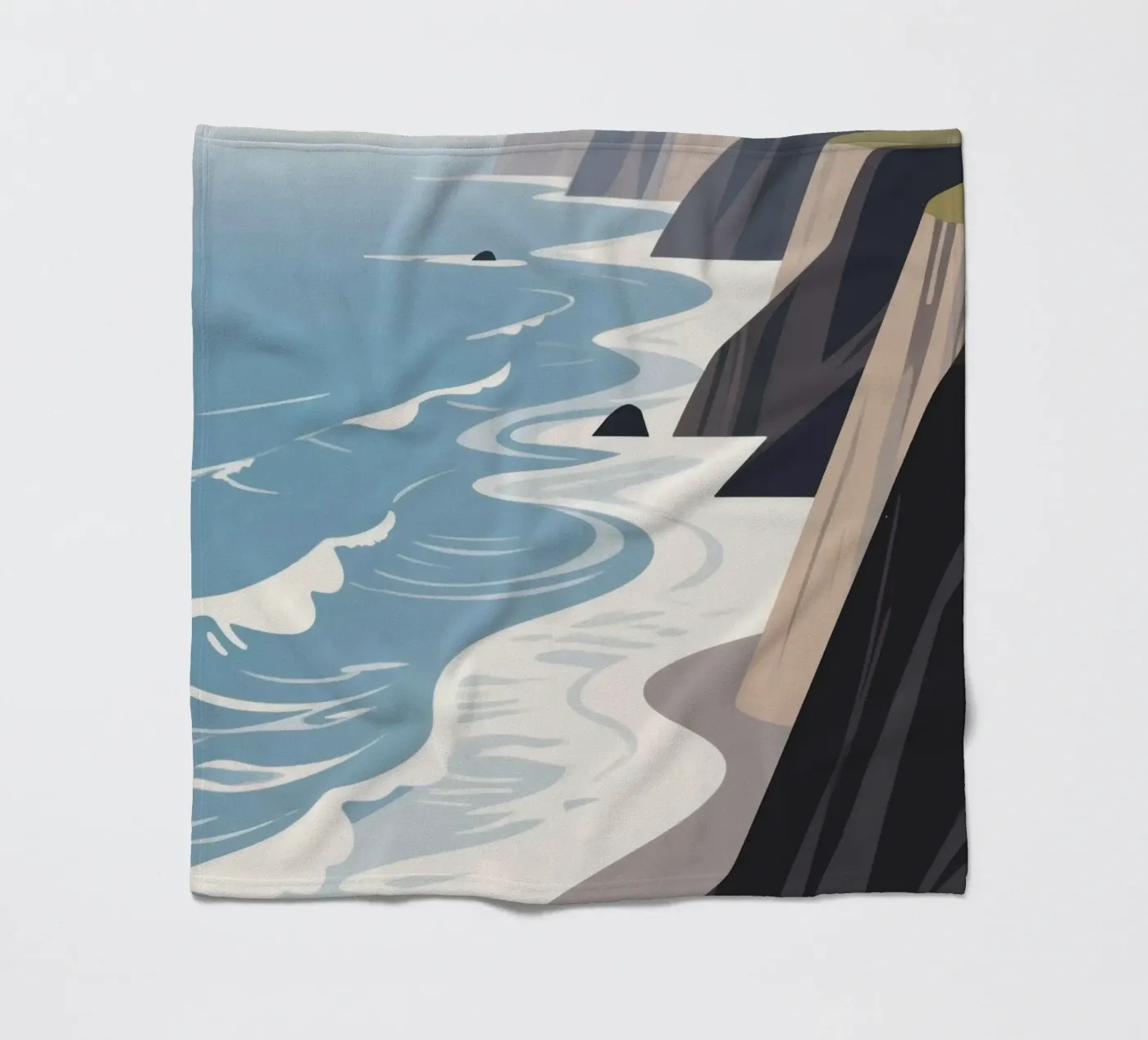 Ocean Clift Fleecedecke von knowledge