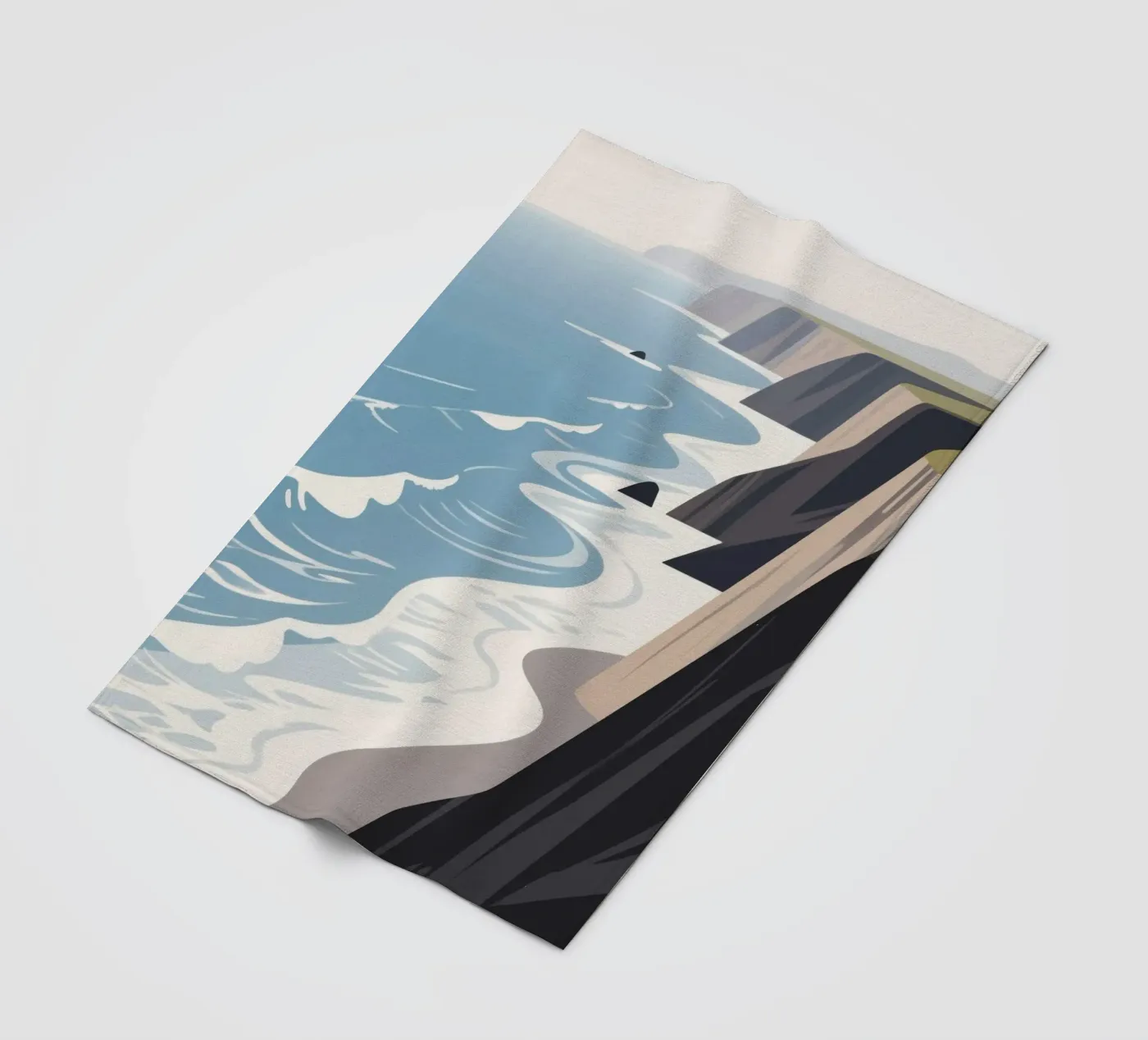 Ocean Clift Fleecedecke von knowledge