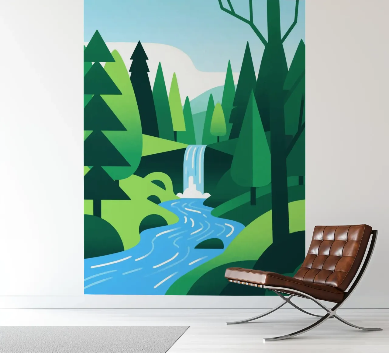 Herfstbos fotobehang van knowledge