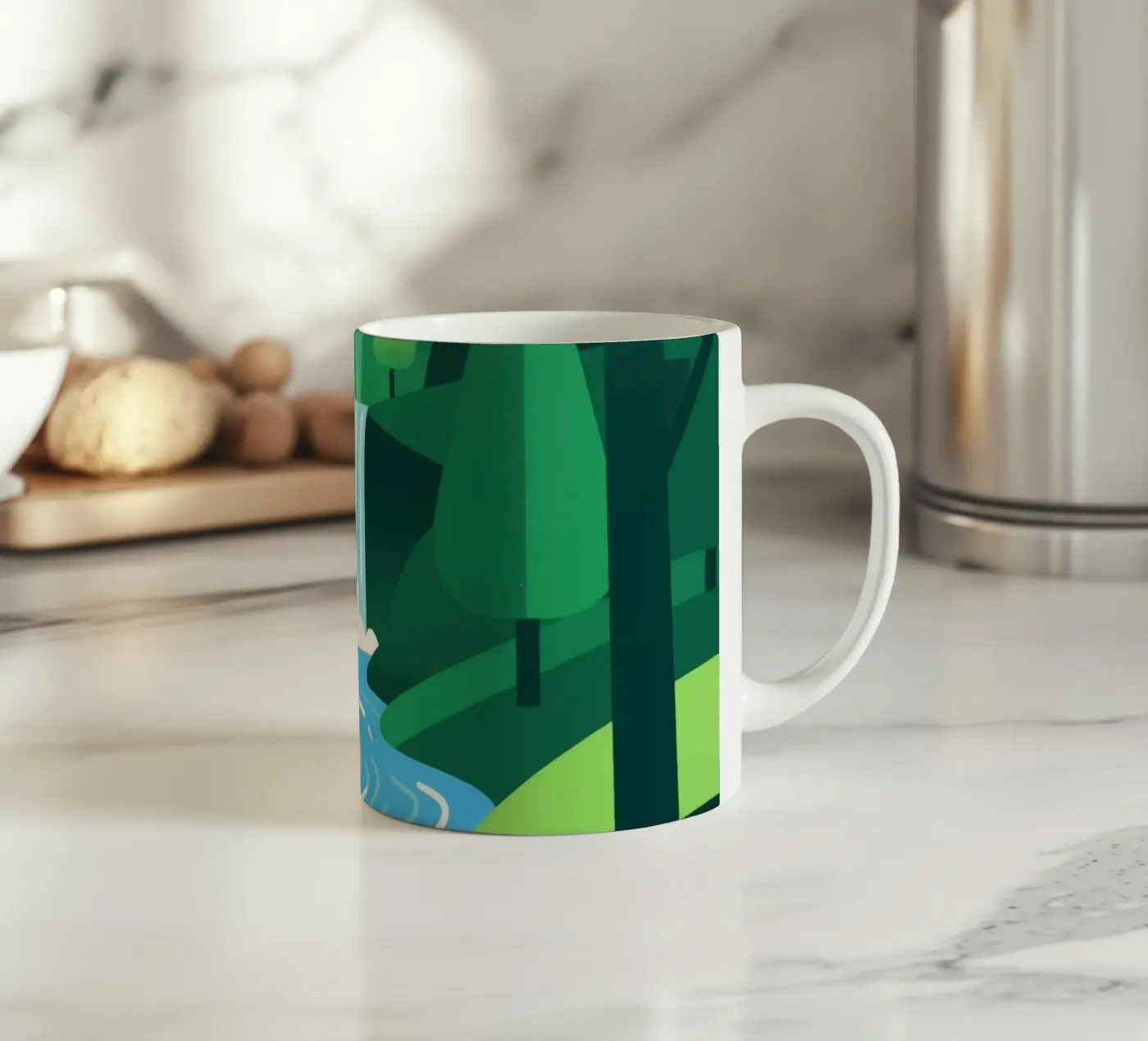 Herfstbos keramische mok van knowledge