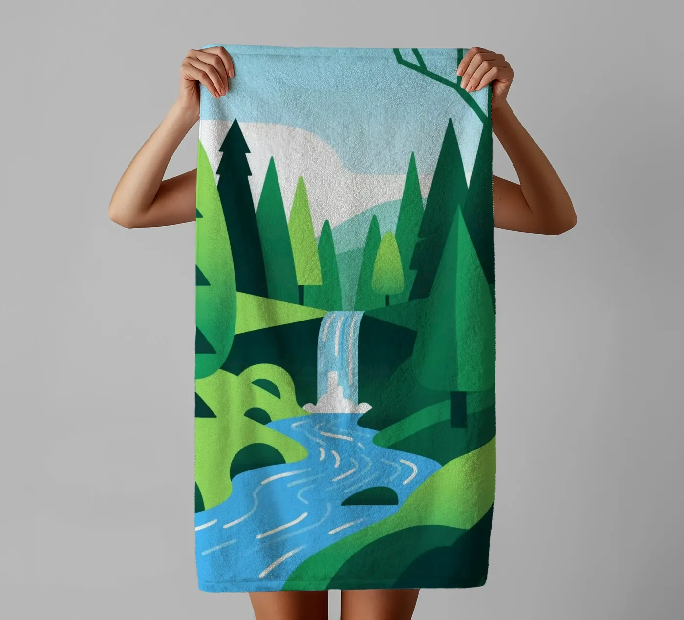 Herfstbos badhanddoek van knowledge