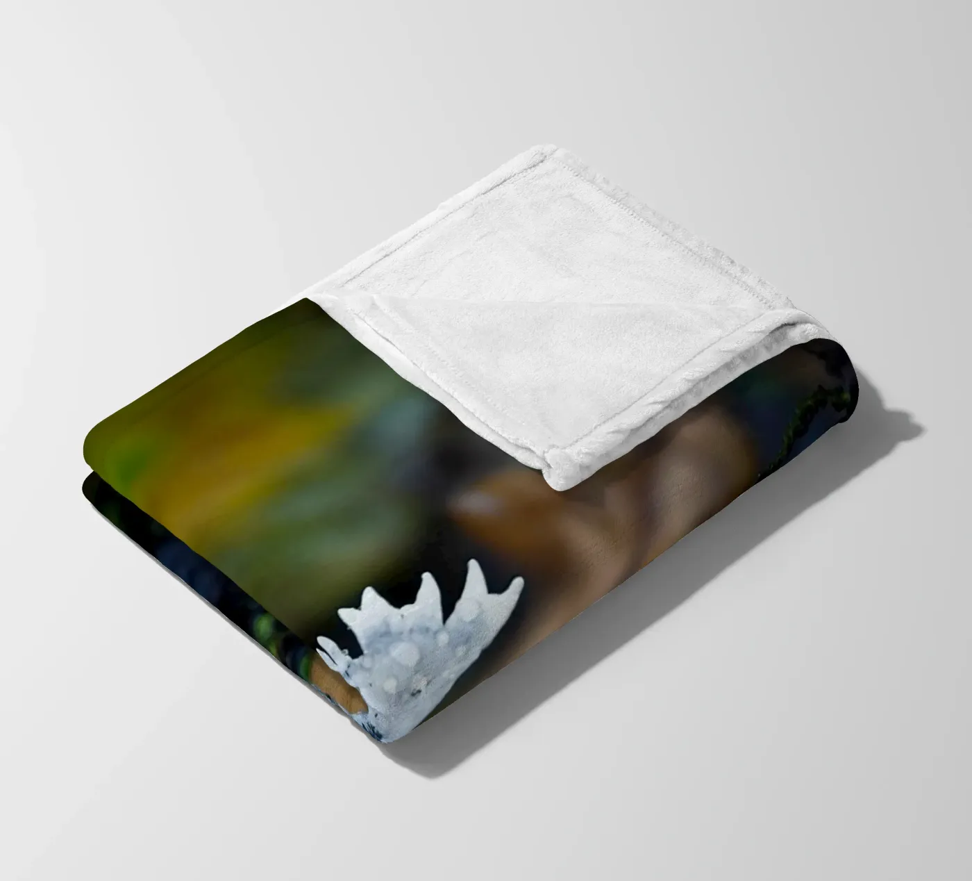 Mushrooms fleece blanket by Tom's Wildlife