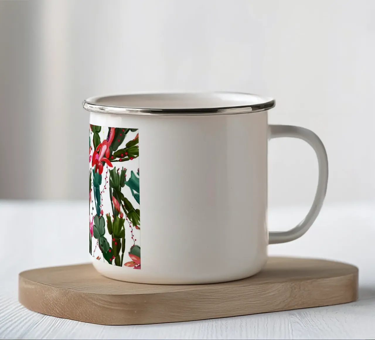 Cactus di Natale Schlumbergera tazza in smalto da gulsengunel