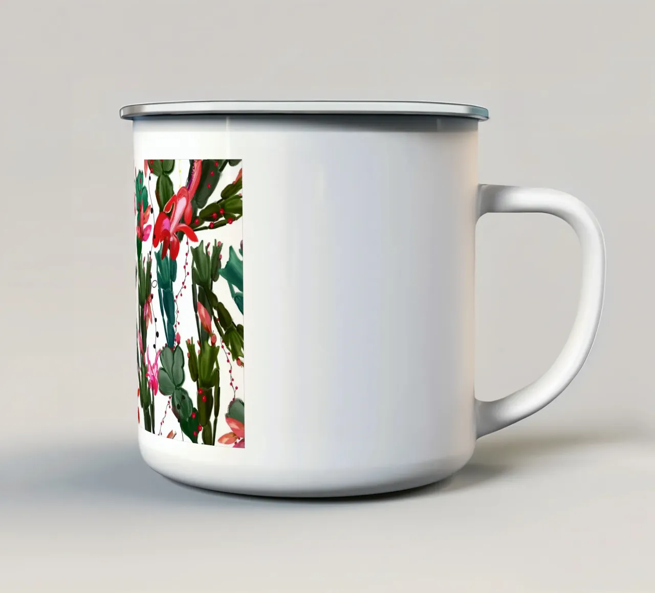 Cactus di Natale Schlumbergera tazza in smalto da gulsengunel