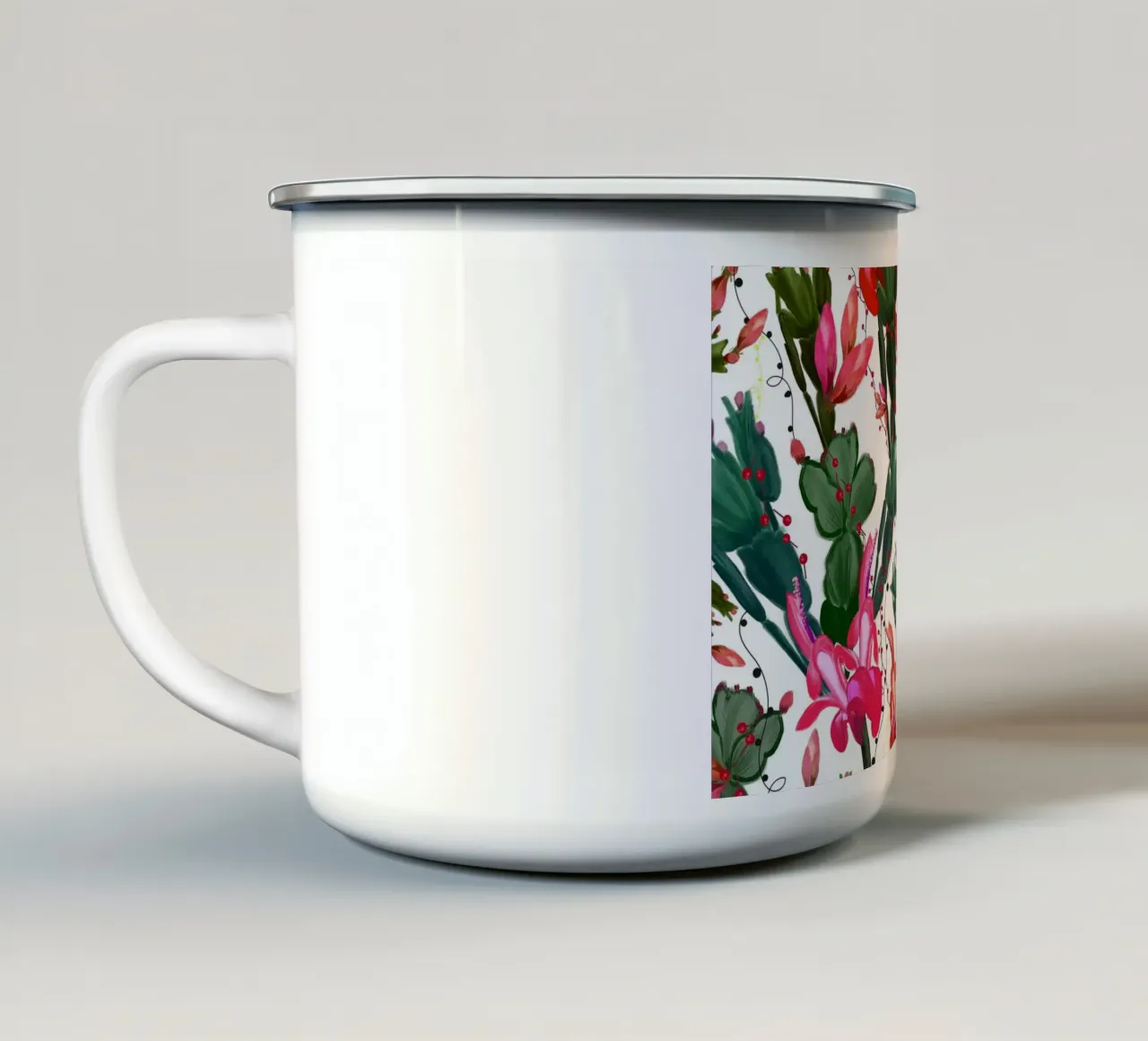 Cactus di Natale Schlumbergera tazza in smalto da gulsengunel