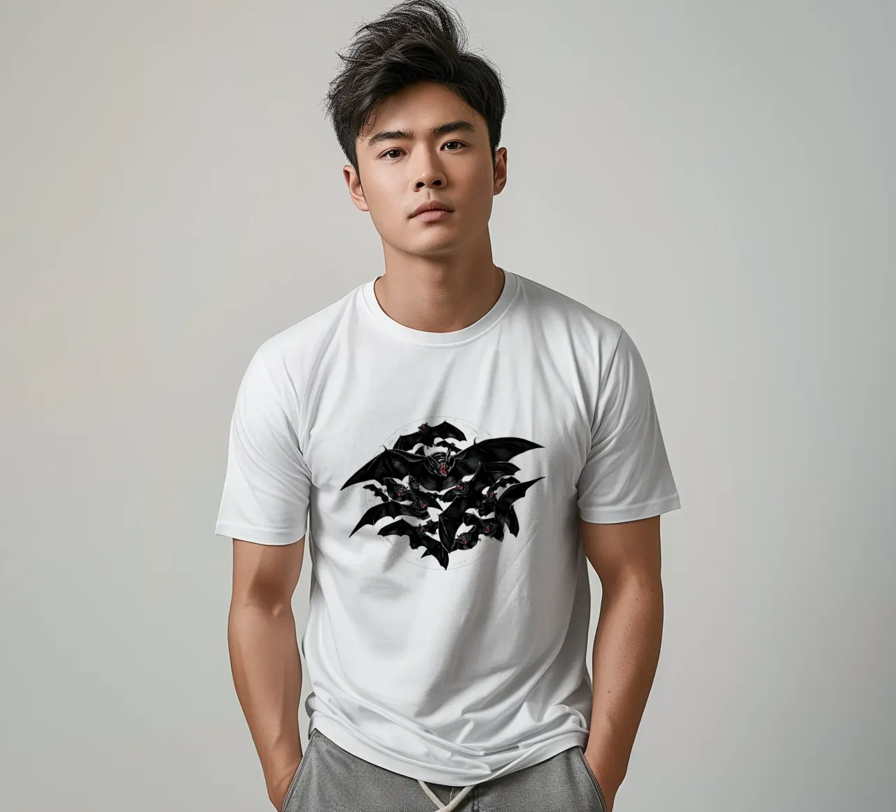 Pipistrelli con la luna piena t-shirt da 7115