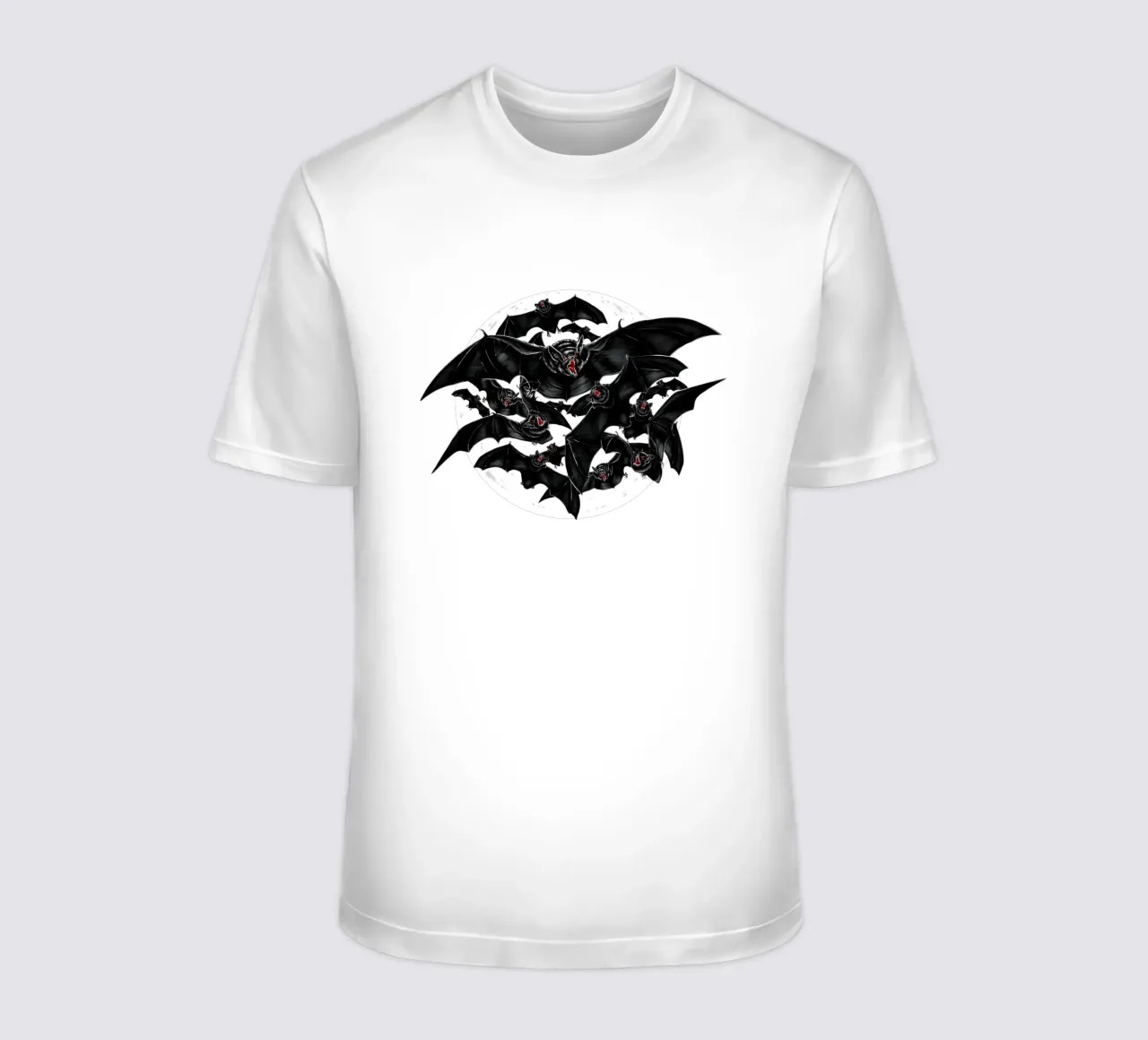 Pipistrelli con la luna piena t-shirt da 7115