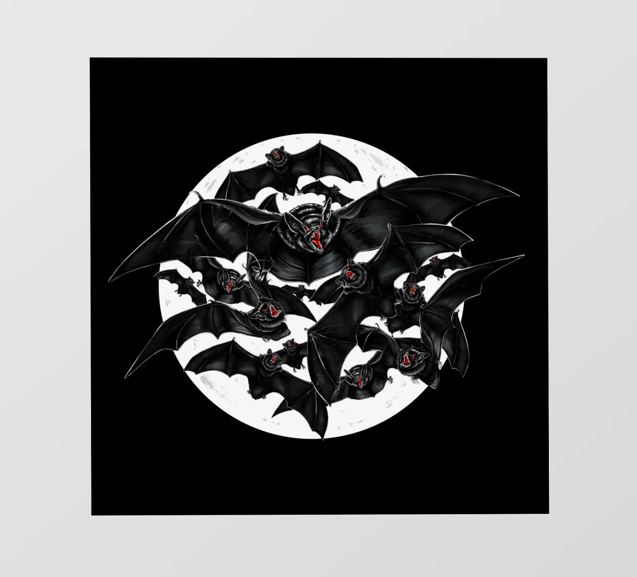 Pipistrelli con la luna piena telo in pvc da 7115