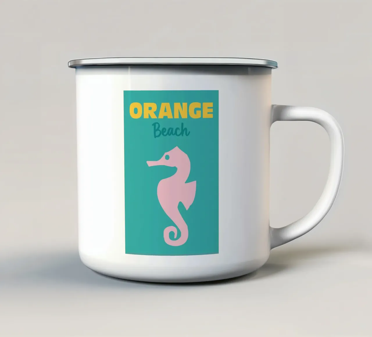 Orange Beach 02 tazza in smalto da Art Fart