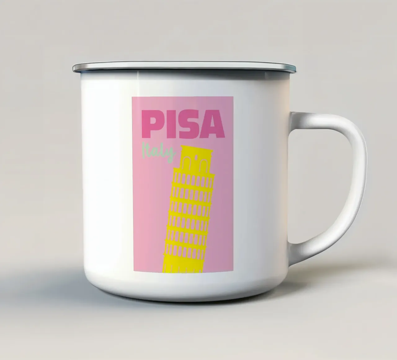 Pisa, Italy tazza in smalto da Art Fart