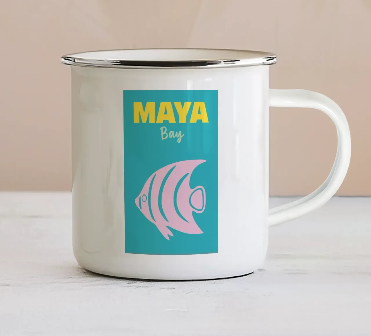 Maya Bay tazza in smalto da Art Fart