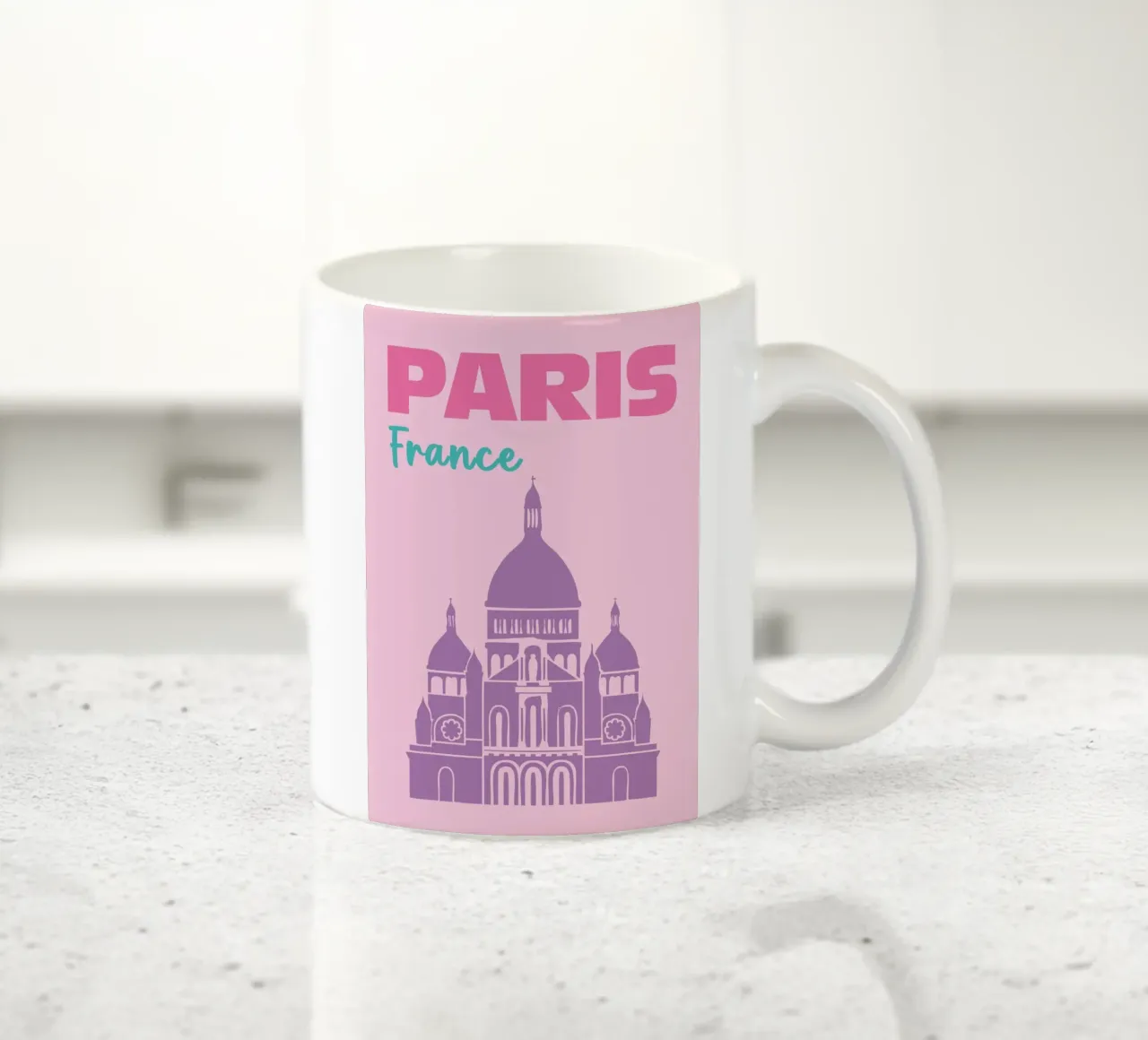 Paris, France 02 tazza in ceramica da Art Fart