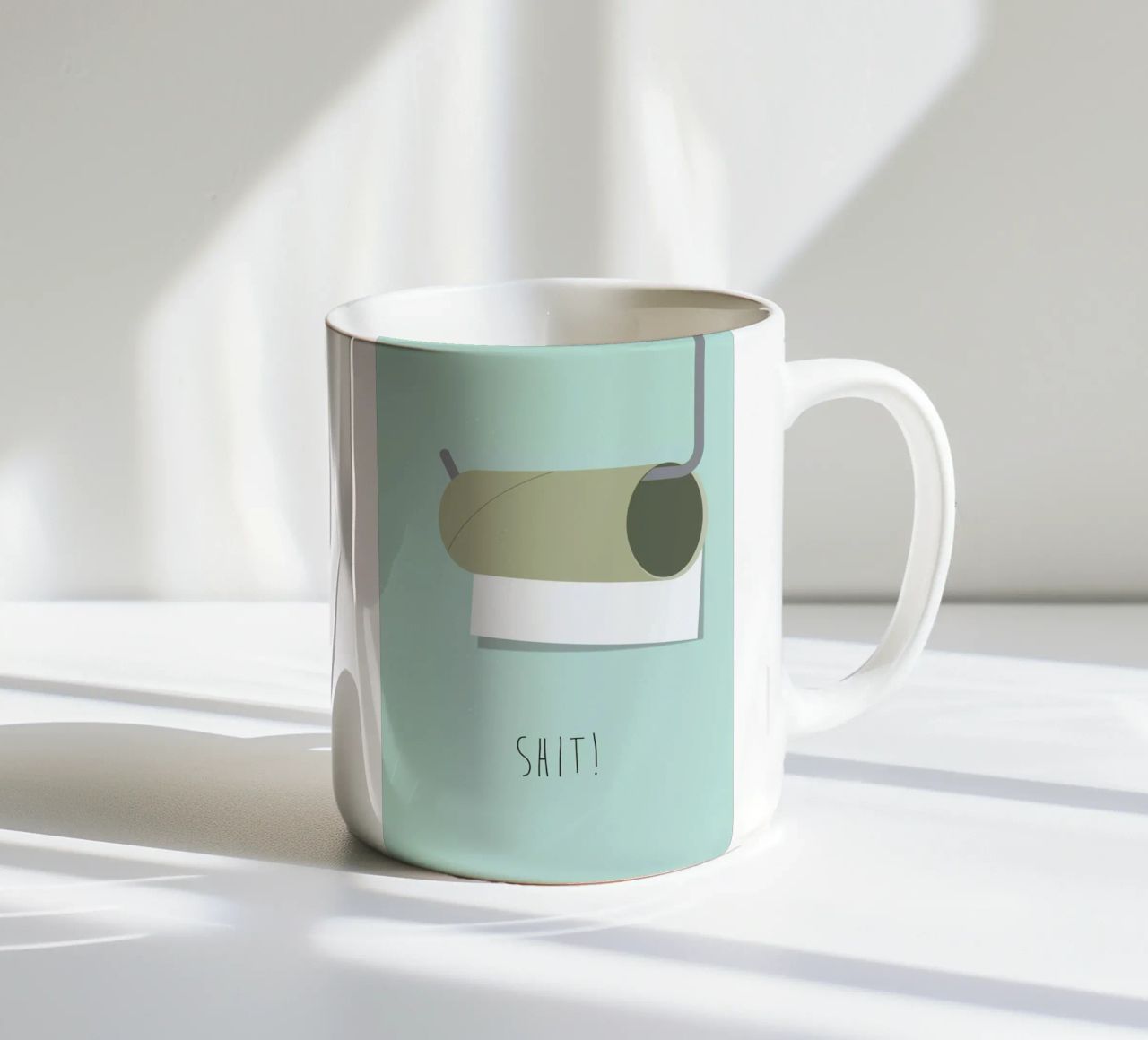 Shit tazza in ceramica da Trabolt Design