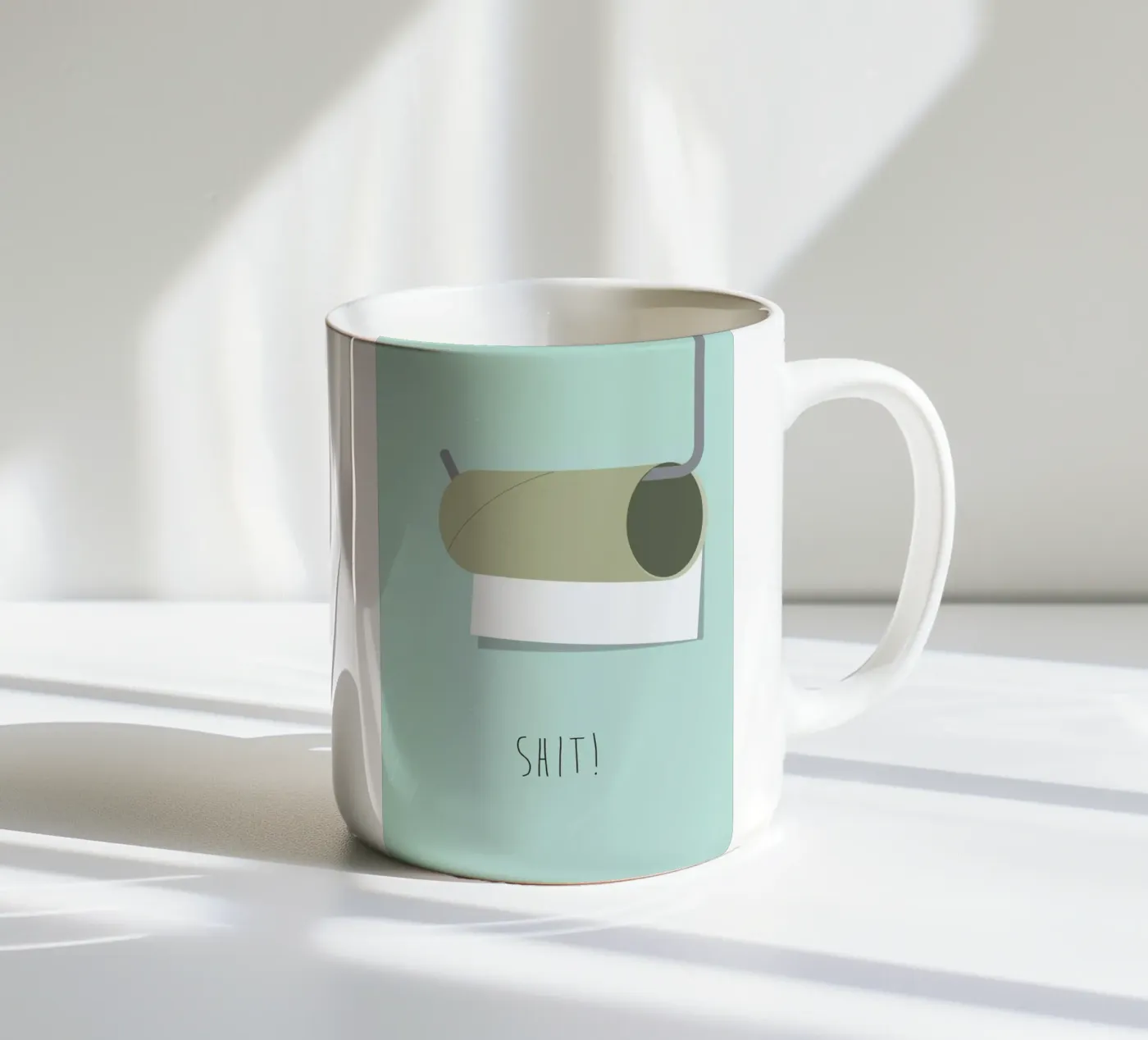 Shit ceramic mug by Trabolt Design