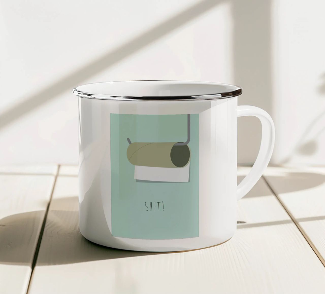 Shit tazza in smalto da Trabolt Design