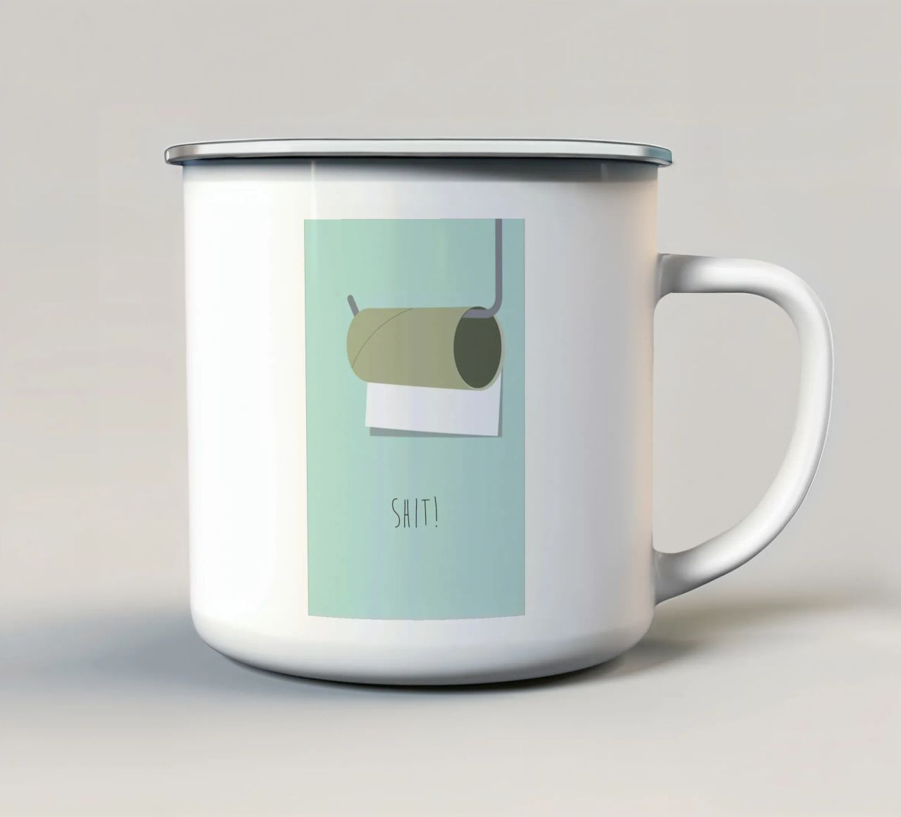 Shit tazza in smalto da Trabolt Design