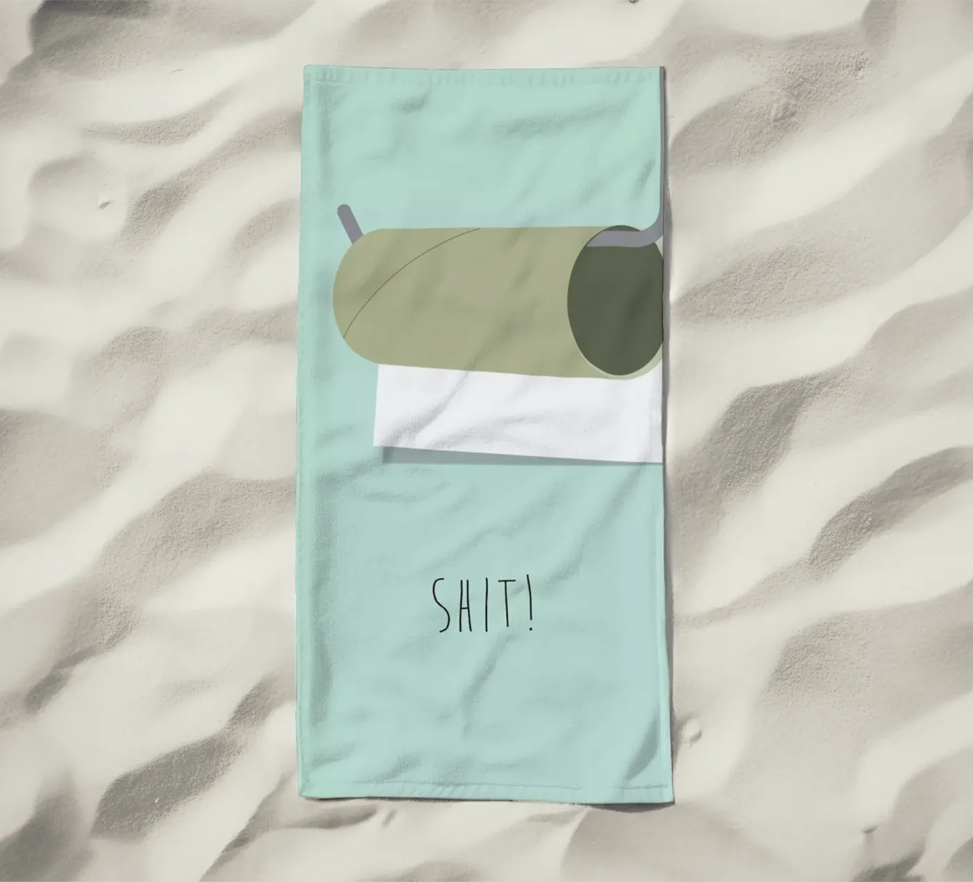 Shit strandhanddoek van Trabolt Design