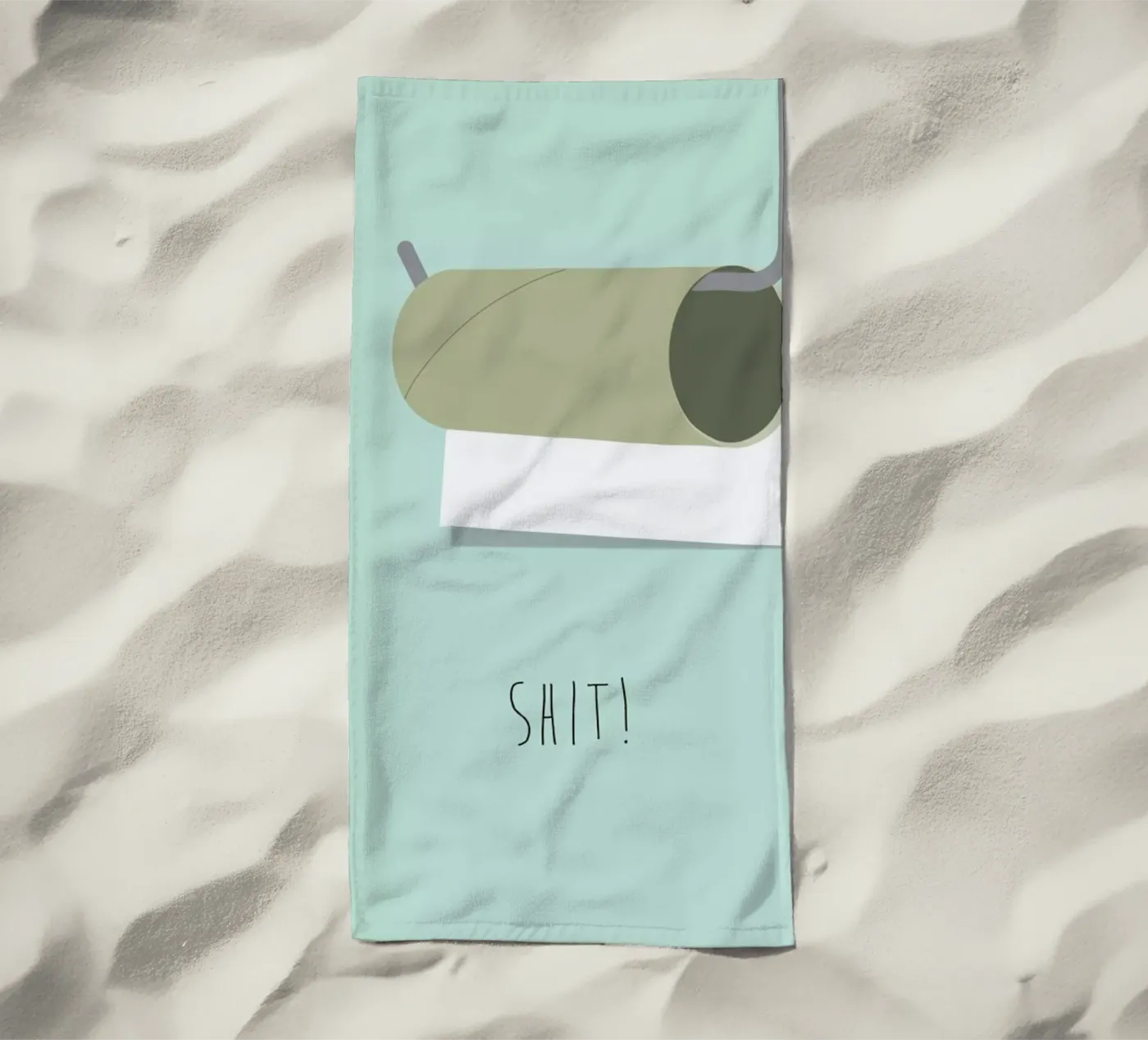 Shit strandhanddoek van Trabolt Design