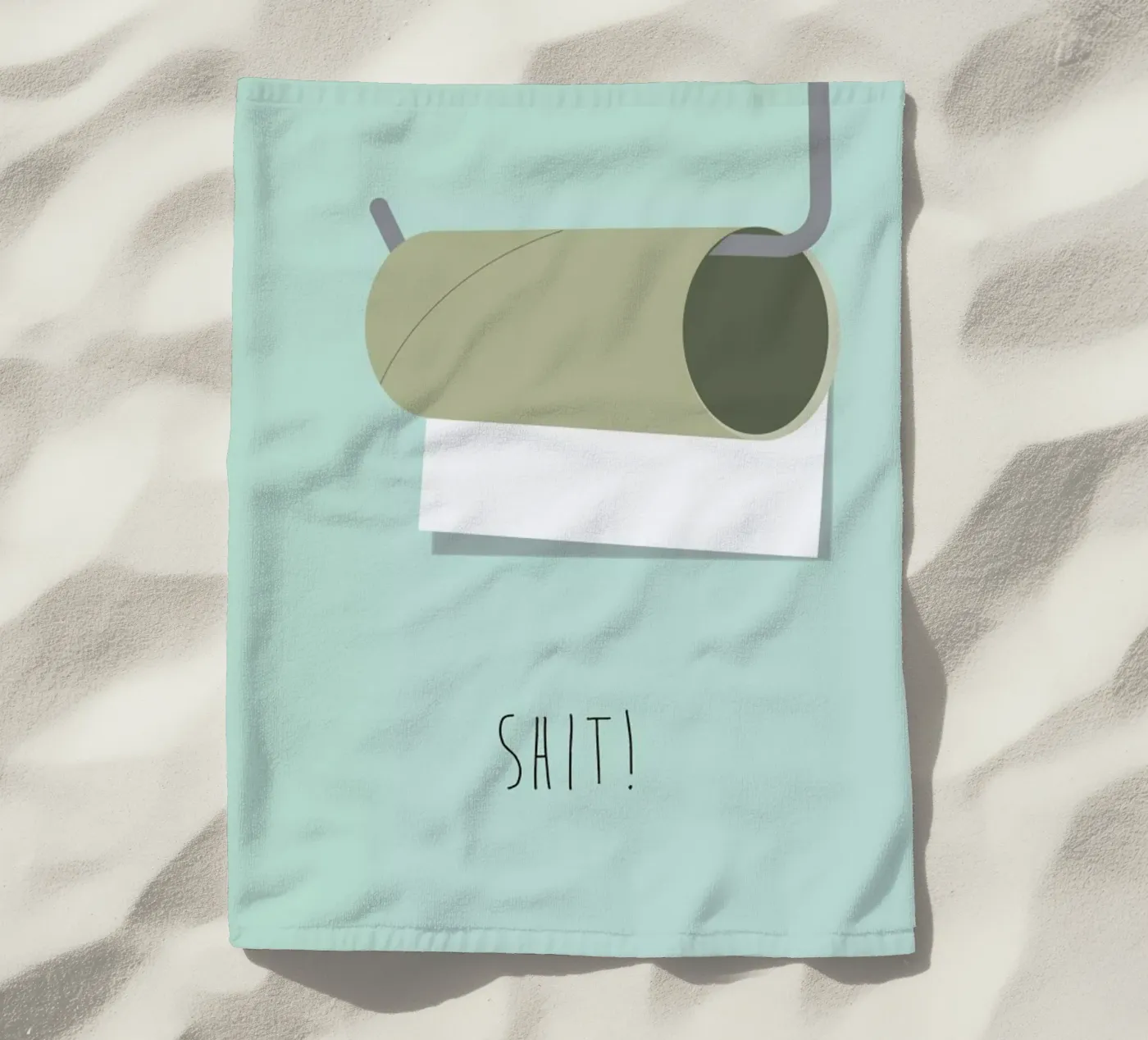 Shit strandhanddoek van Trabolt Design
