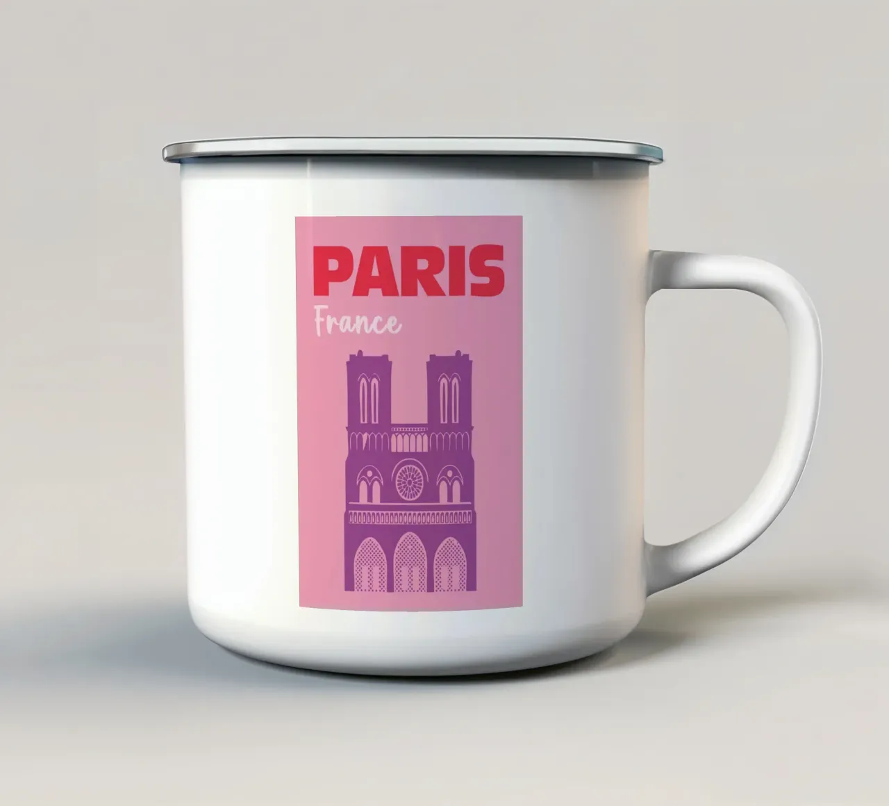 Parigi, Francia 04 tazza in smalto da Art Fart