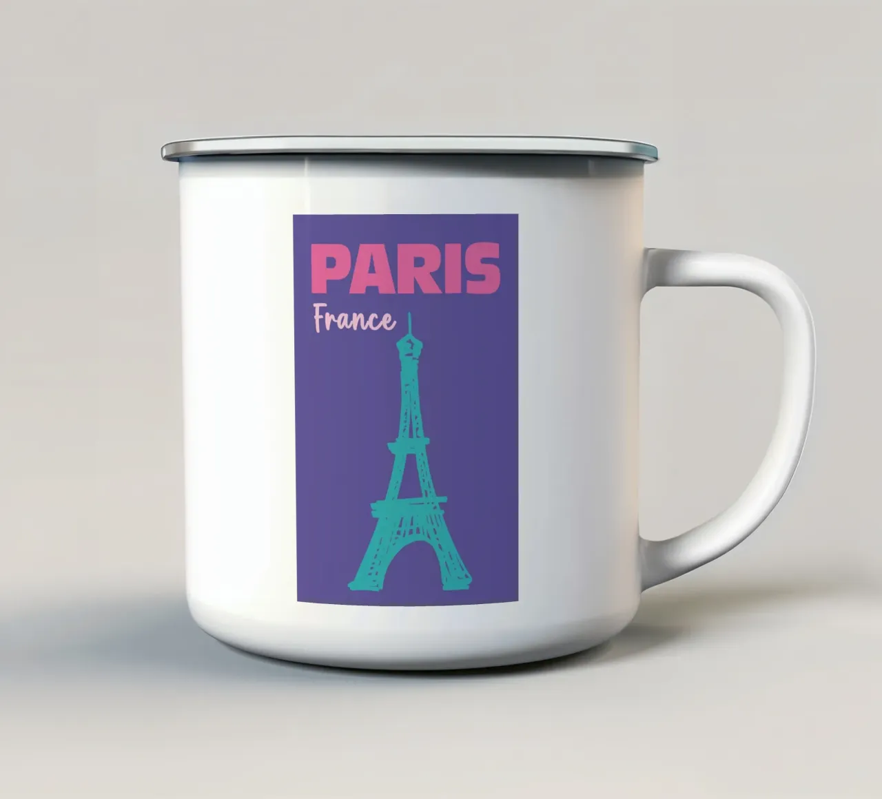 Parigi, Francia 05 tazza in smalto da Art Fart